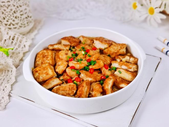 金针菇虾仁焖豆腐