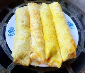 蒸好的猪肉蛋卷好诱人啊