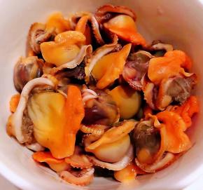 处理好的毛蚶肉肉特别有食欲