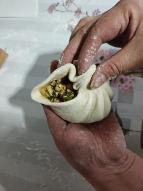 均匀的包上13个褶子！