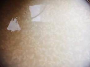 大米粥熬制成六成熟