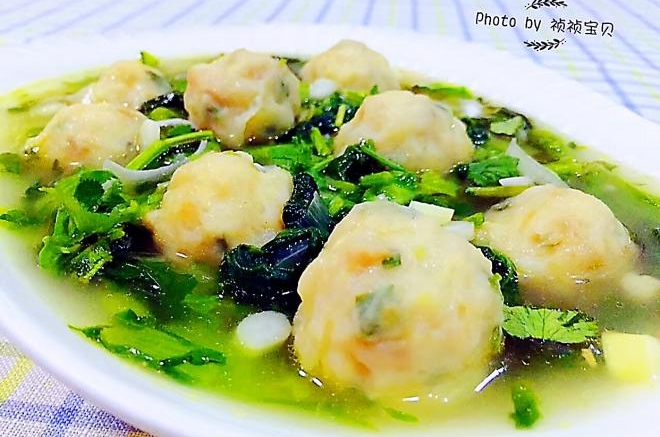 小白菜鱼丸汤