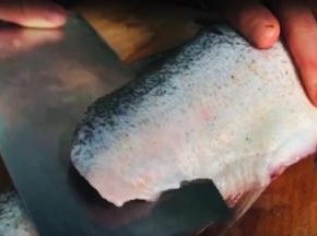 鱼尾清洗干净后把鱼肉片下来