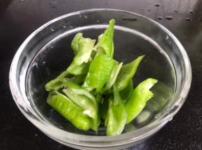 青椒切块