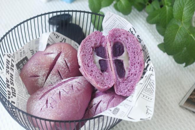 料多多紫薯麻薯软欧包