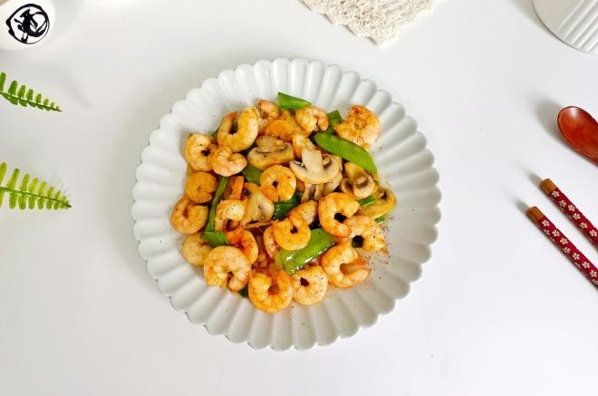 黑胡椒荷兰豆炒虾仁