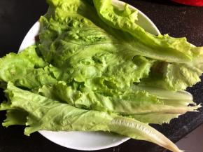 青菜摘洗干净备用