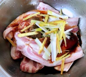 放经典的辅料葱、姜段