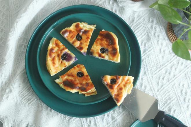 一口爆浆蓝莓酸奶烤蛋糕，无油低脂