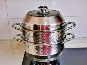 盖上盖子上汽后蒸8分钟即可。