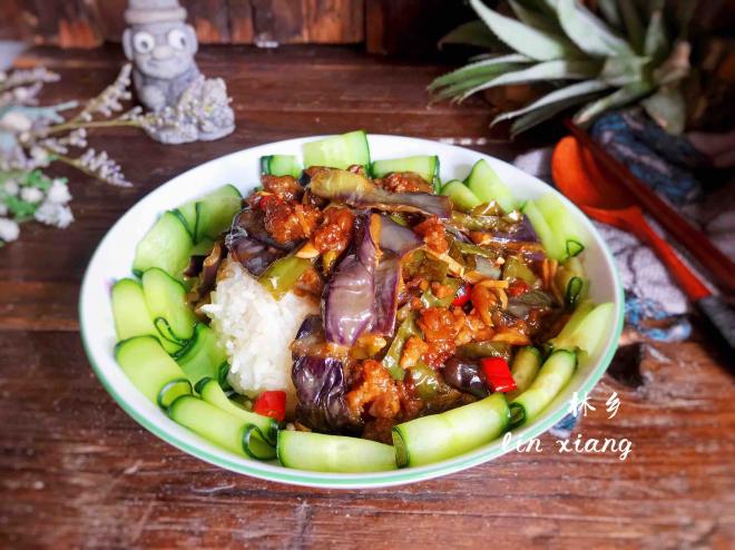 肉末鱼香茄子盖饭