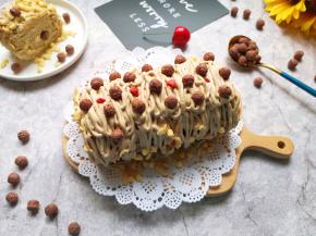 用可可球装饰一下。