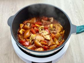 汤汁稍微收干后即可出锅