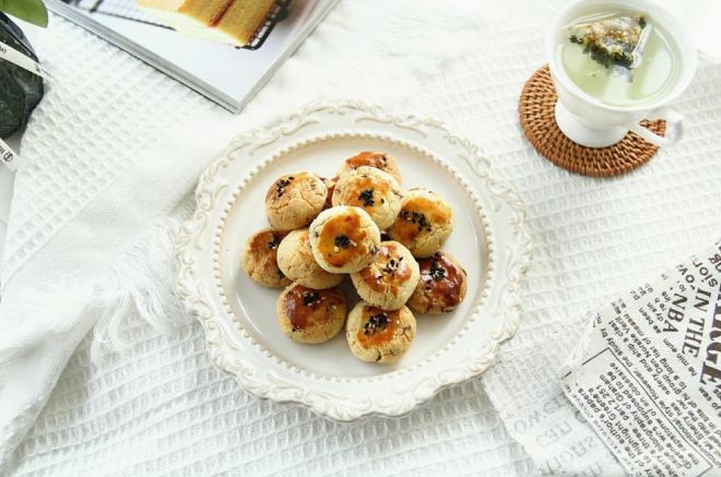 无糖蔓越莓奶酥饼，解馋快手小零食