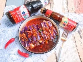 蒜蓉辣酱蒸茄子完成