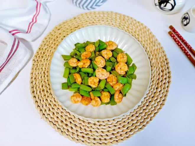 四季豆炒虾仁