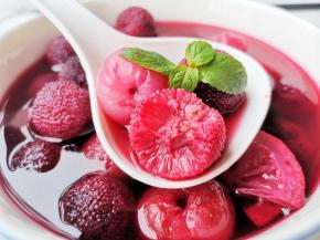 果肉和汤都吃光光了！

