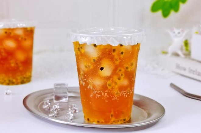 百香果气泡冰美式