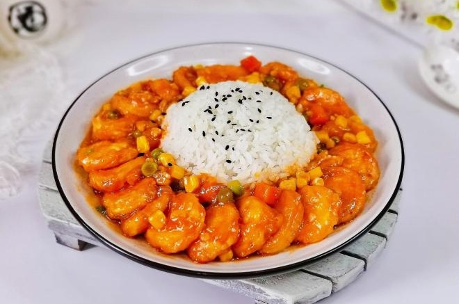 茄汁豆腐盖浇饭