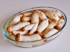 首先将杏鲍菇洗净。