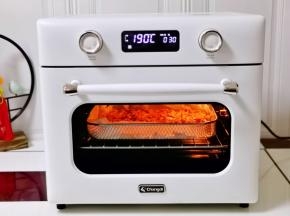 空气炸功能，上下190度烤30分钟。中途翻面。