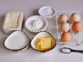 准备食材，8寸模具的量。