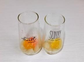 加入果冻捣碎。