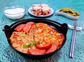 搭配鲜牛奶、玉米、卤毛豆一起吃超级棒