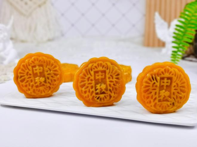 南瓜糯米蒸月饼