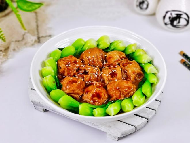 菜心酿肉丸