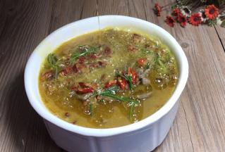 浇在花椒上面爆香