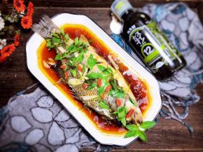 一道美味的薄荷蒸鲈鱼就做好了