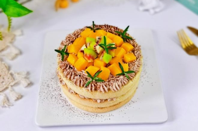 摩卡奶油裸蛋糕