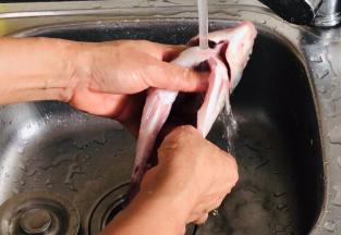 腌制好的鲫鱼，洗去盐水，沥干水分