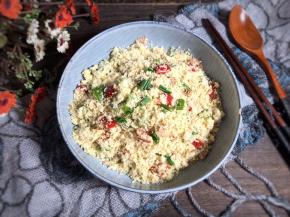 一道美味的辣椒炒豆渣就做好了