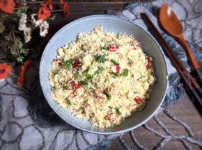 一道美味的辣椒炒豆渣就做好了