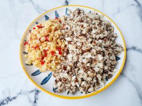 香菇、姜、蒜、小米椒剁成末。