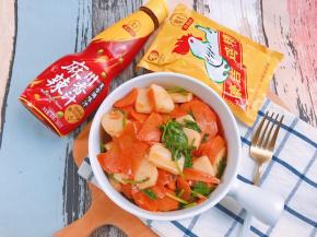 川香辣炒年糕完成