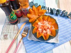 南瓜的软糯和鲜嫩的鸡肉，营养低脂又好吃哦