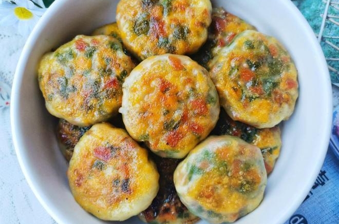 青椒火腿鸡蛋饼