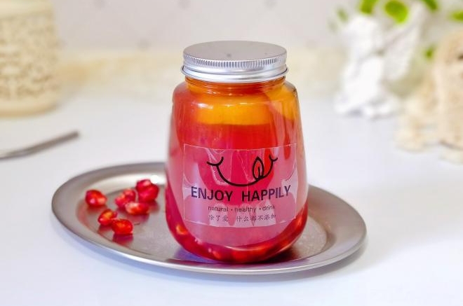 石榴金桔茉莉花茶