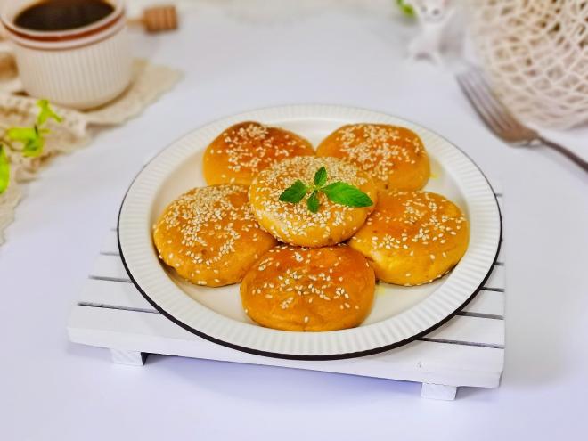 红薯紫米馅饼