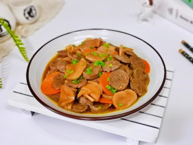 牛肉丸炒杏鲍菇