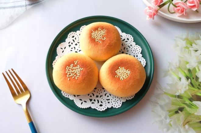 紫薯果仁馅喜饼
