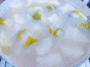 腊肉儿菜汤锅完成