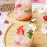 草莓乳酸菌气泡饮
