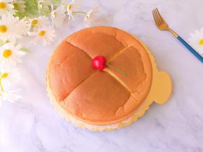 继续烤制出现十字花。 