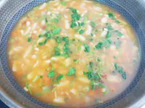 关火撒上香菜。