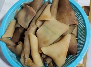 依次把所有的肉皮处理干净！