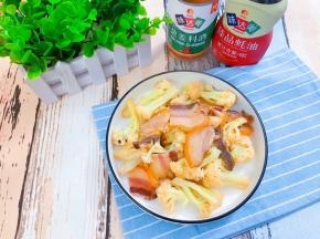 腊肉炒花菜完成